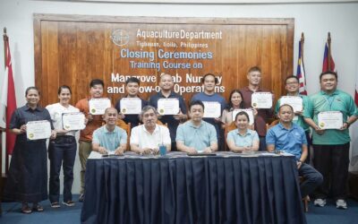 The 2026 SEAFDEC Aquaculture Training on Mangrove Crab Nursery and Grow-Out Operations was held from 24 August to 2 September 2026 at the Tigbauan Main Station, Iloilo, Philippines