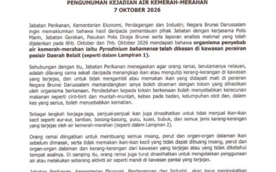Pengumuman Kejadian Air Kemerah-merahan